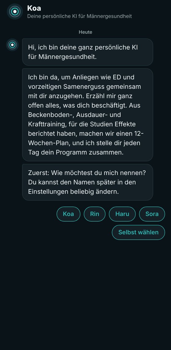 Einen Namen für deinen Partner wählen