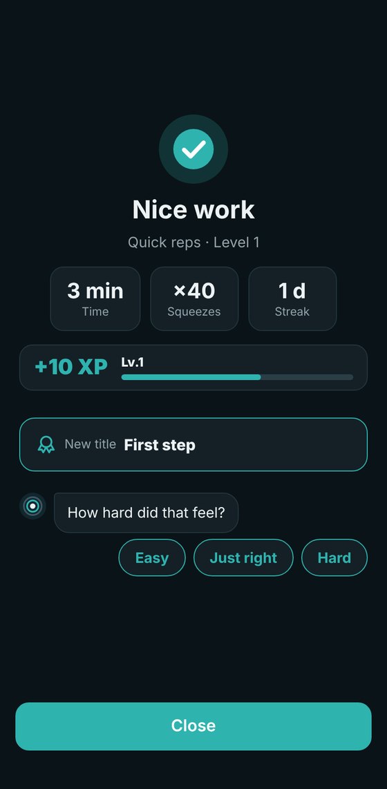Rating a session after training