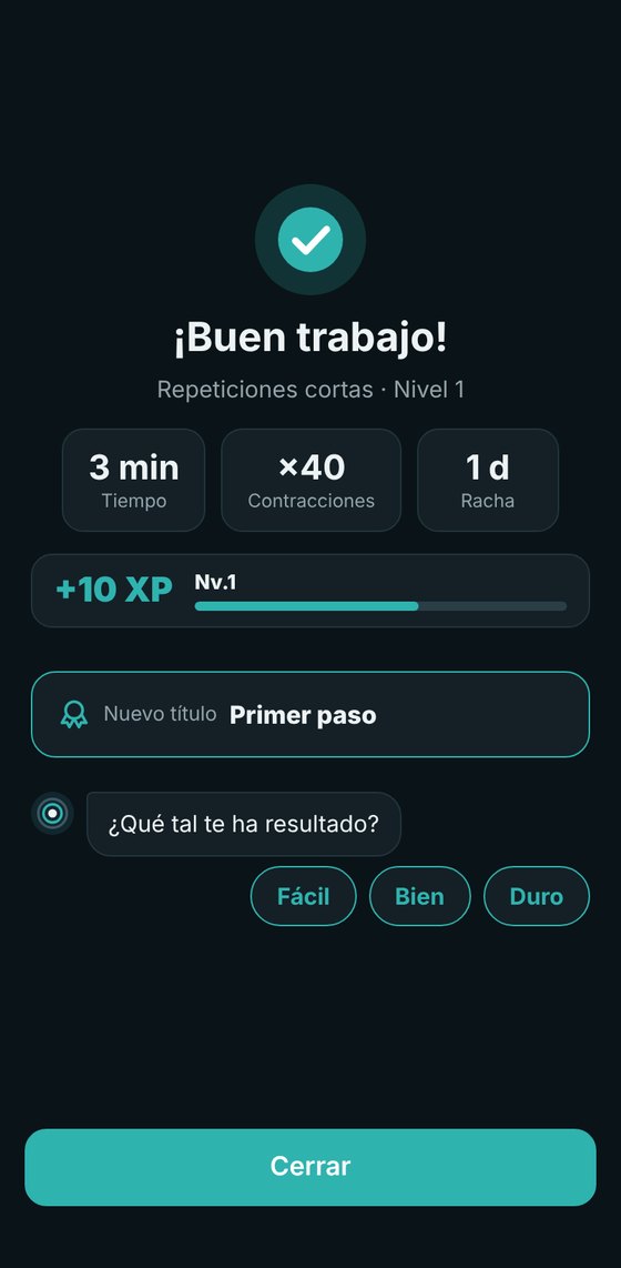 Calificar una sesión después de entrenar