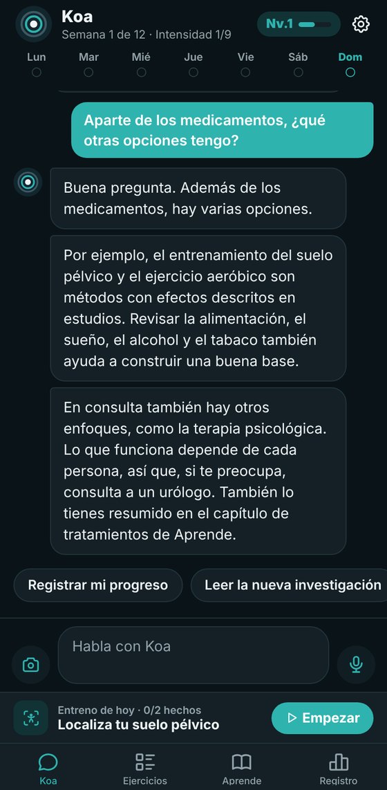 Hablar de una preocupación con el compañero IA