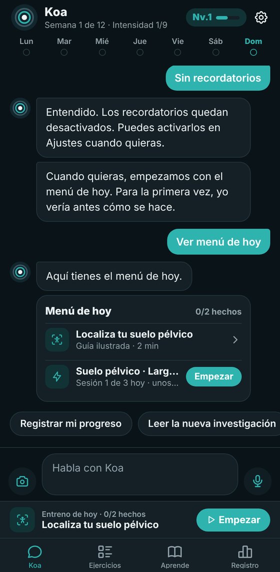 El compañero IA y el plan de hoy en la app