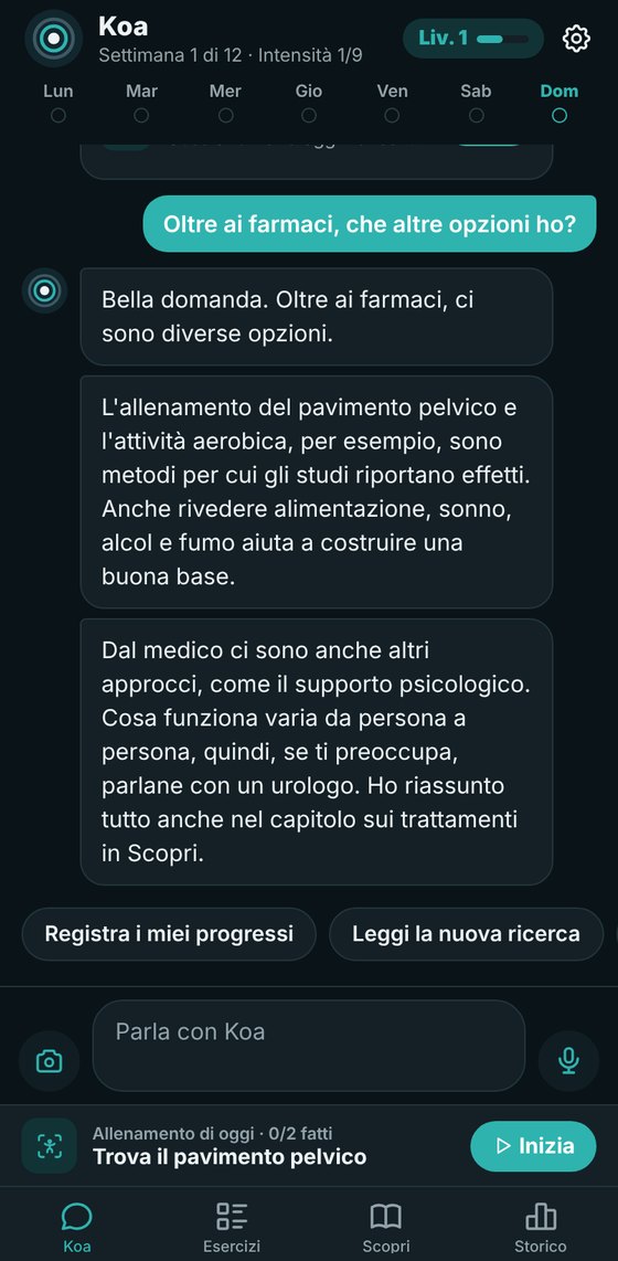 Parlare di una preoccupazione con il partner IA
