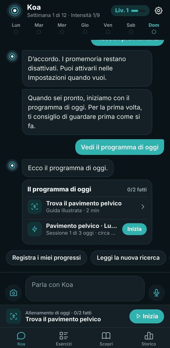 Il partner IA e il piano di oggi nell’app