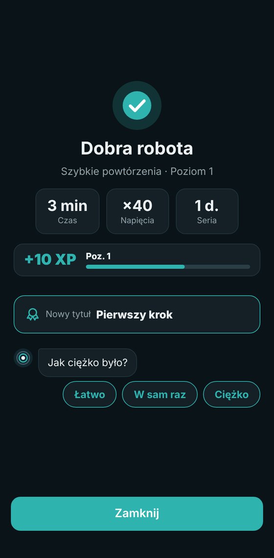 Ocena sesji po treningu