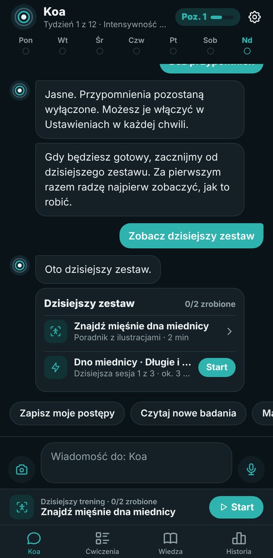 Partner AI i dzisiejszy plan w aplikacji