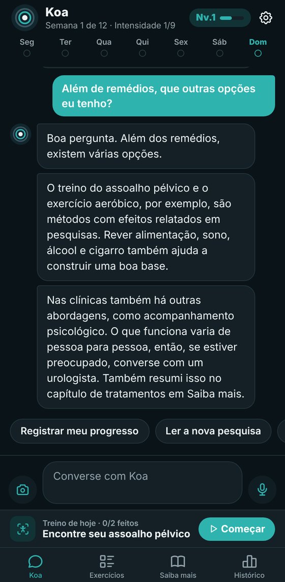 Conversando sobre uma preocupação com o parceiro de IA