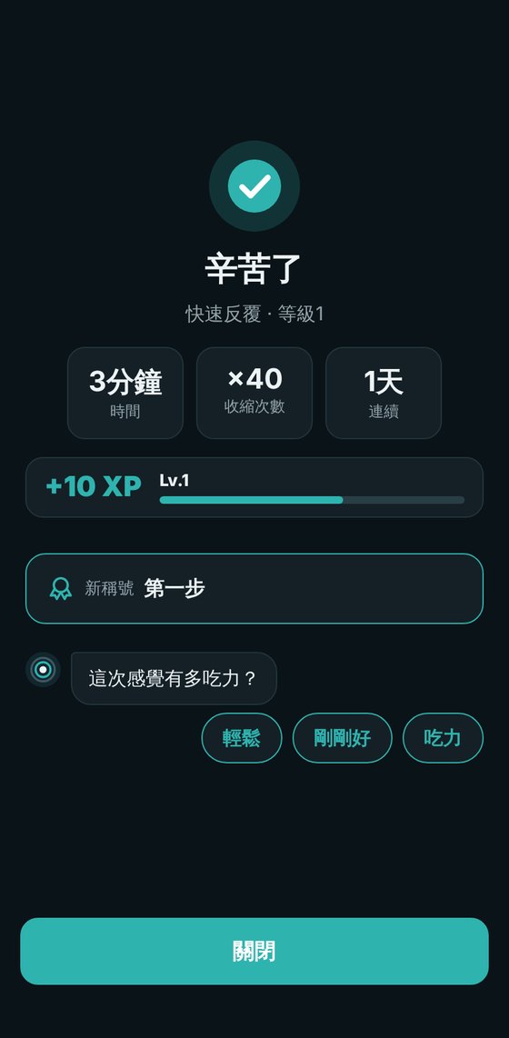 訓練後評價這次的感受